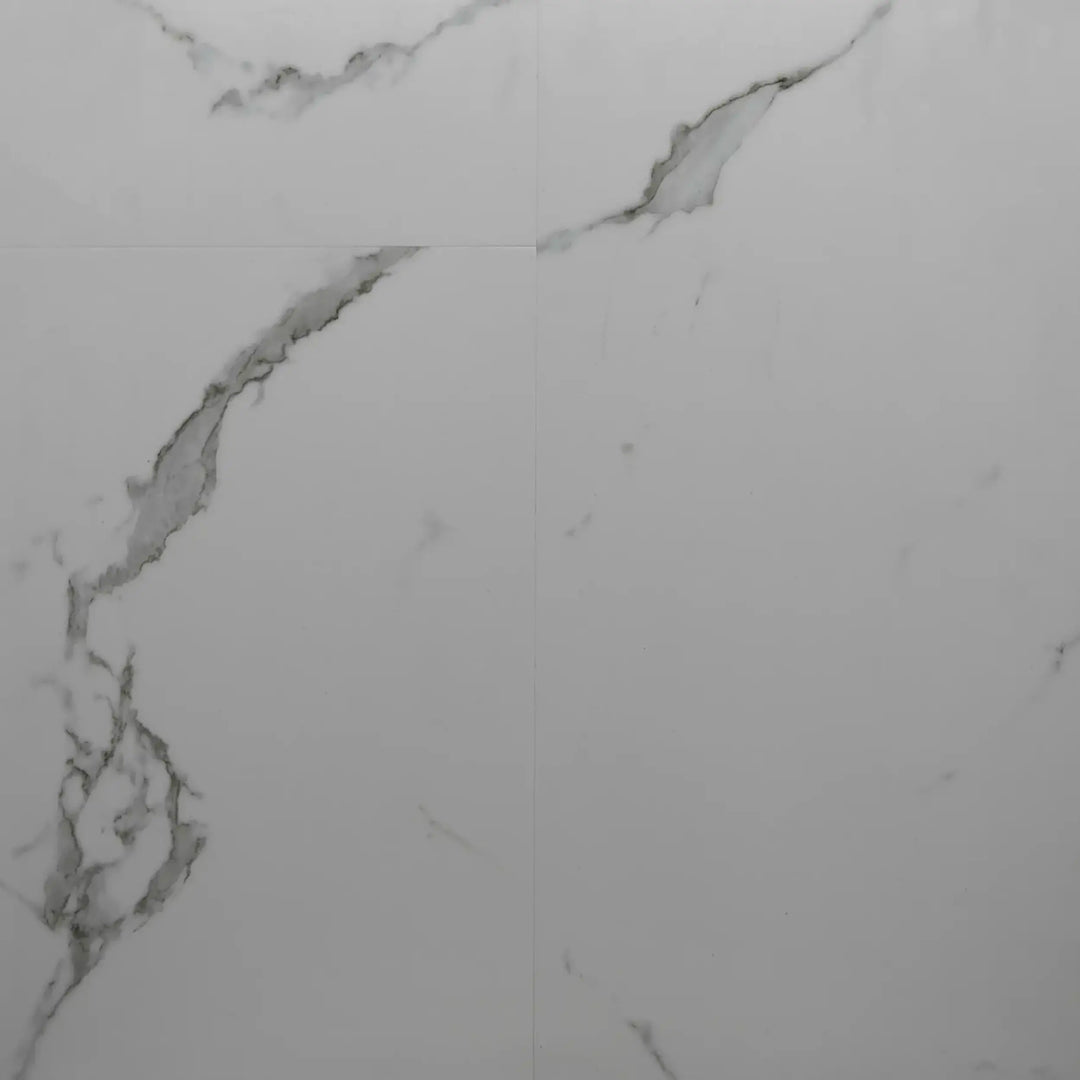 1702 Marble White Luxury Vinyl Plank Flooring Waterproof