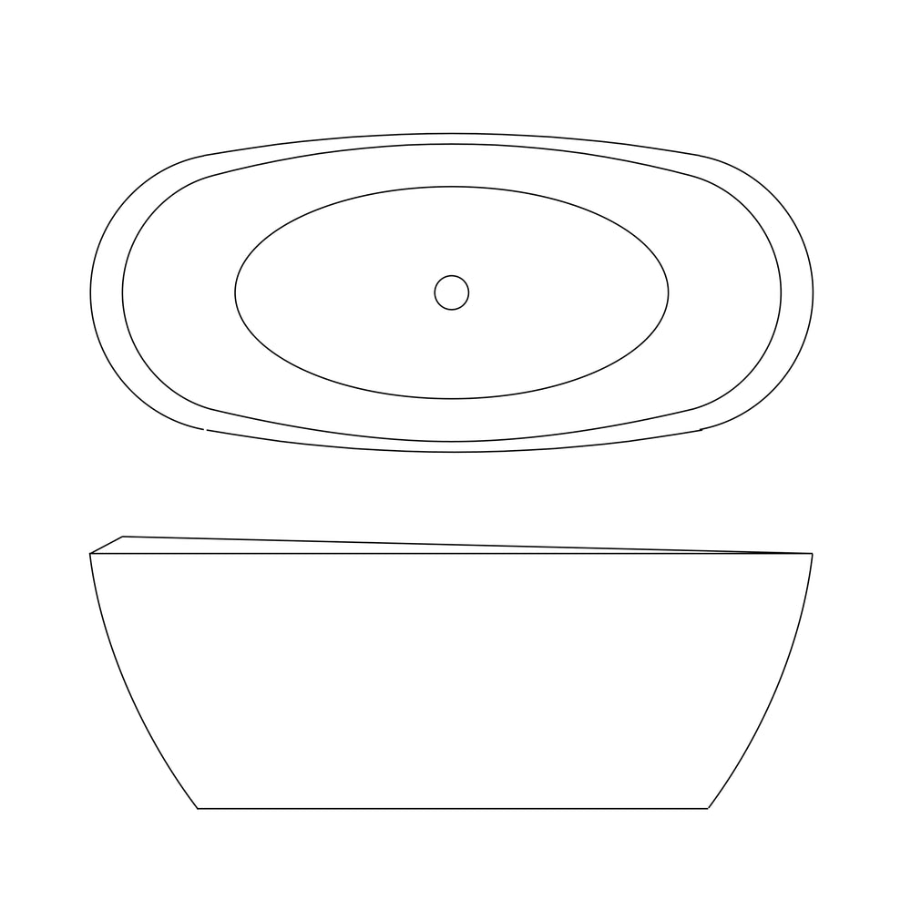 2278 Matte Gray Soaking Bathtub