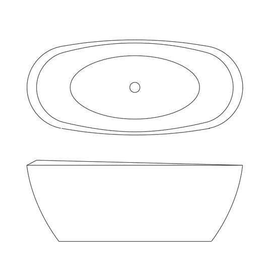 2278 Matte Gray Soaking Bathtub