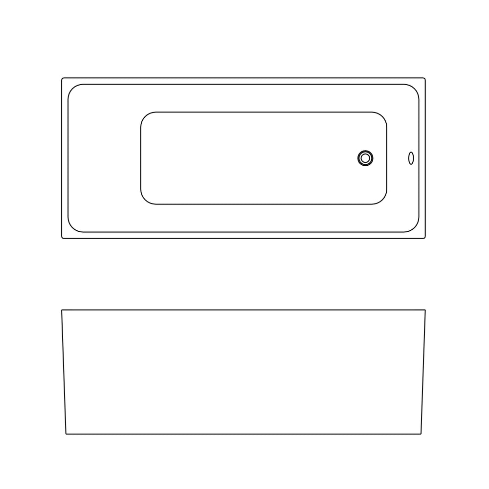 3169 Matte White Soaking Bathtub