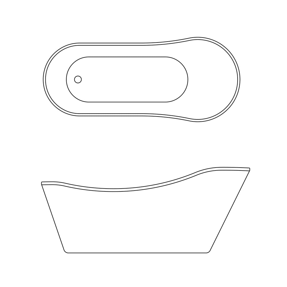 3235 Glossy White Soaking Bathtub
