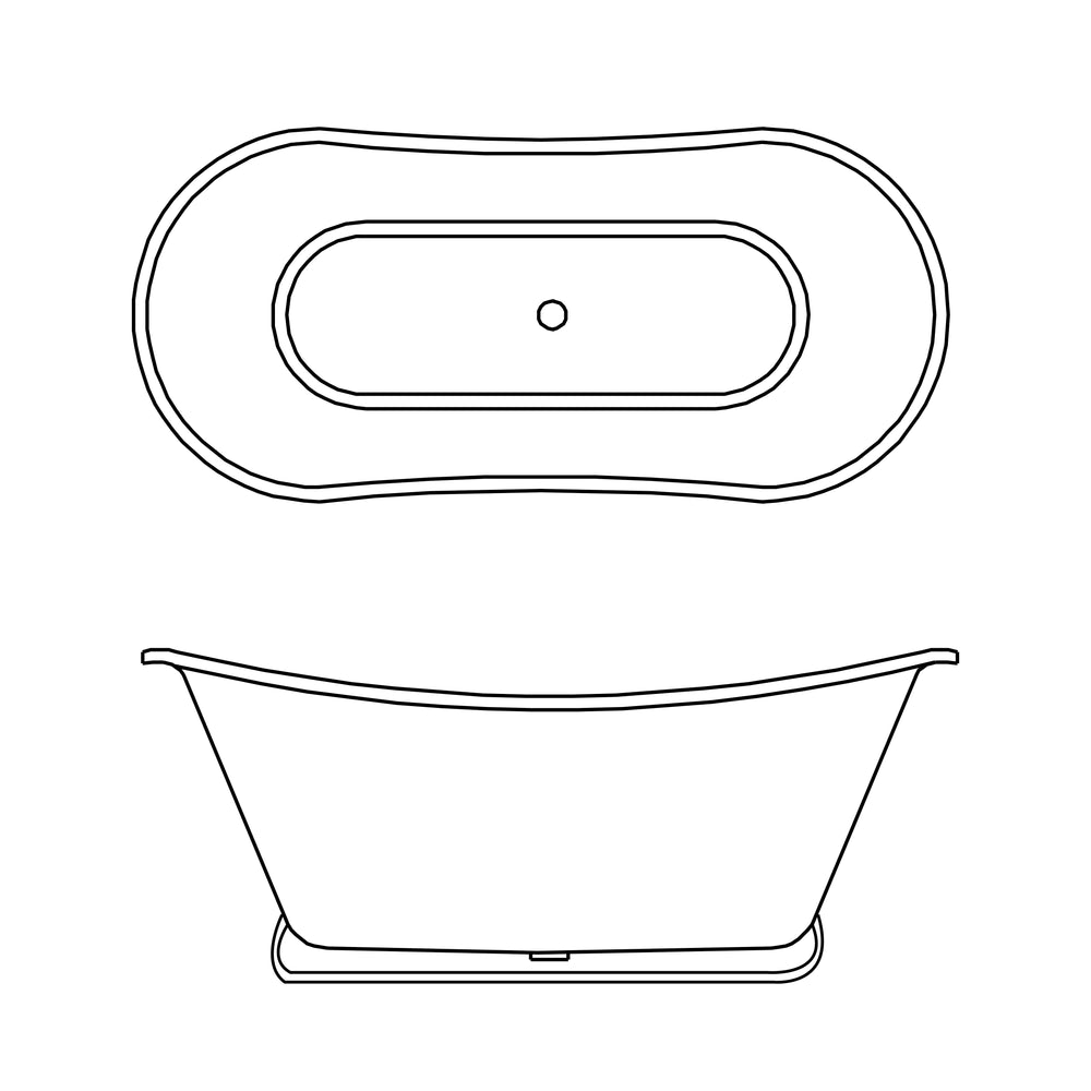 3254 Glossy White Soaking Bathtub