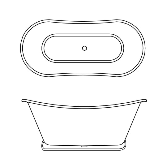 3254 Glossy White Soaking Bathtub