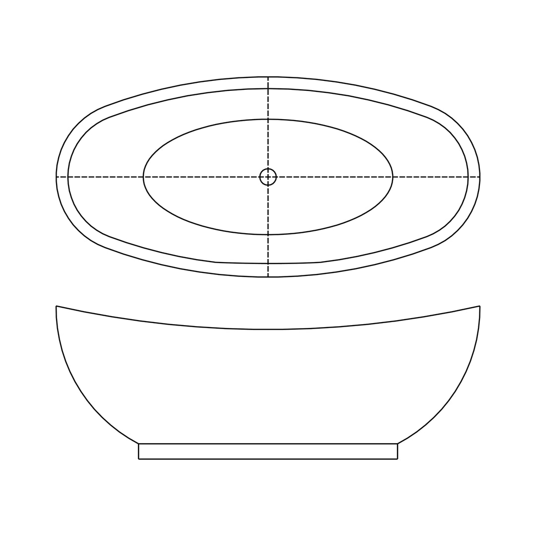 3255 Glossy White Soaking Bathtub