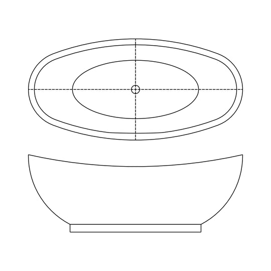 3255 Glossy White Soaking Bathtub