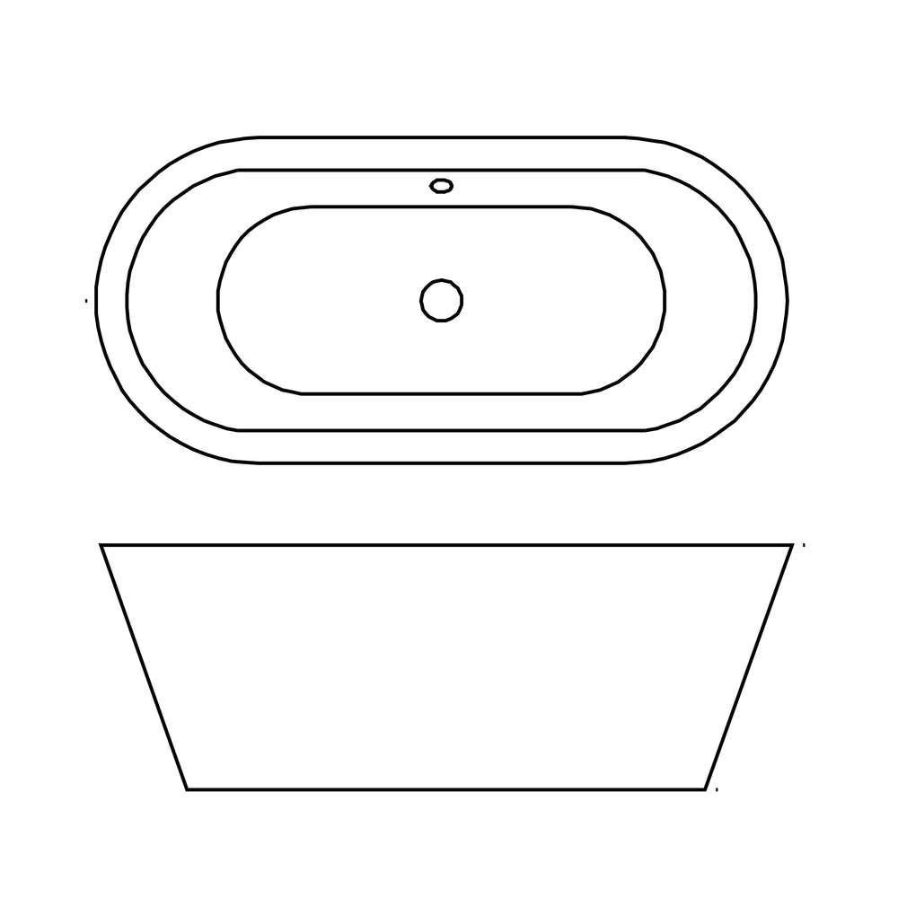 3256 Matte White Soaking Bathtub