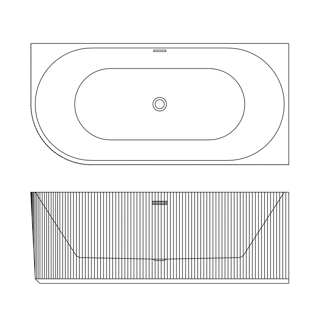 4239 R Matte White Soaking Bathtub